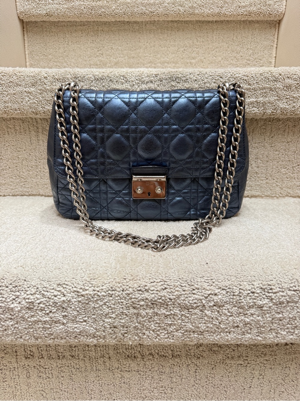 Christian Dior Miss Dior in Metallic Blue Pre-Owned